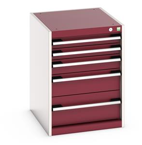 40018027.** Cabinet consists of 2 x 75mm, 1 x 100mm, 1 x 150mm and 1 x 200mm high drawers 100% extension drawer with internal dimensions of 400mm wide x 525mm deep. The...